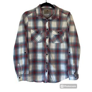 Wind River Women’s Button Down Top Red/White/Blue. Medium